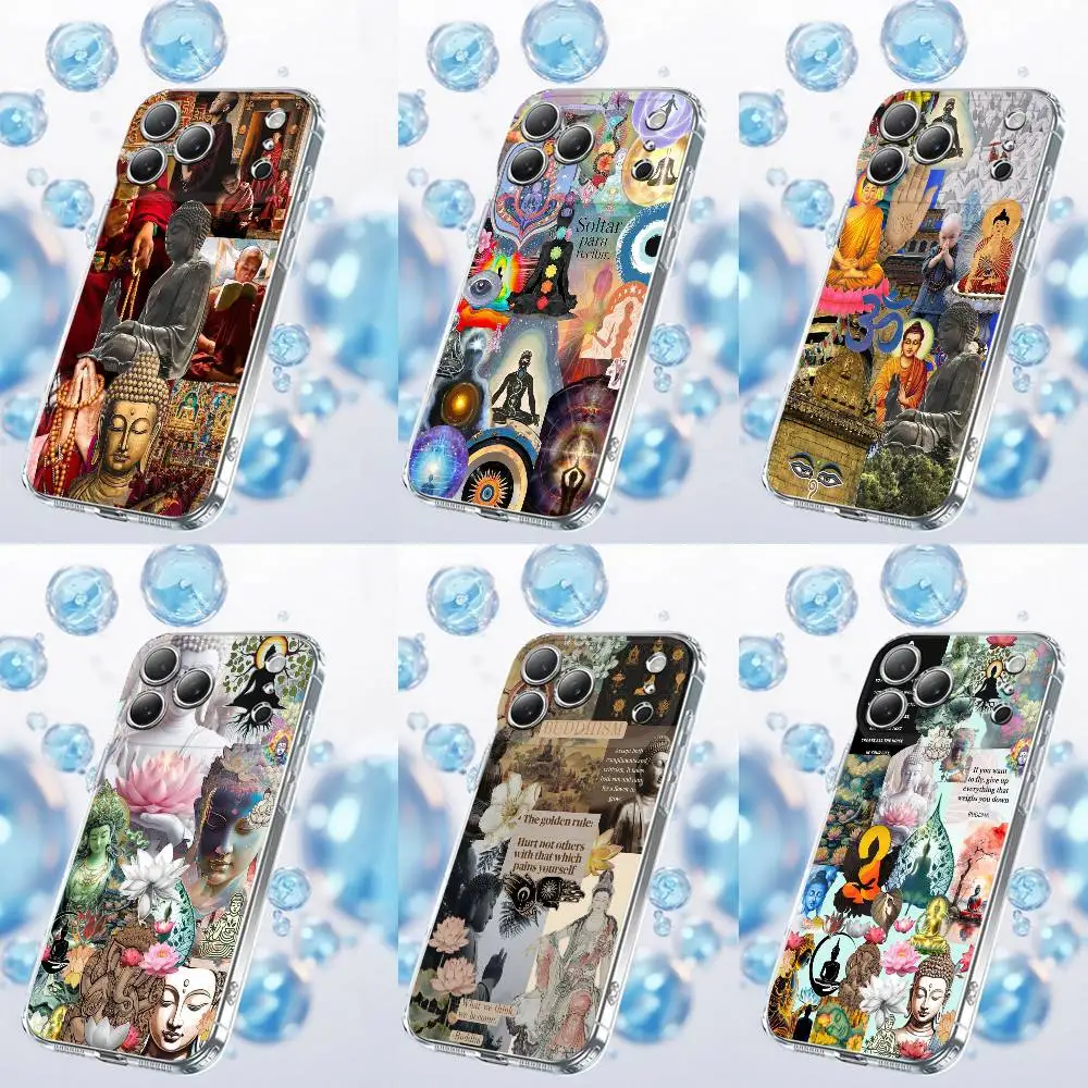 

Buddhism Buddha Yoga God Phone Case For iPhone 17,16,15,14,13,12,11,Plus,Pro,Max,Plus,E,Air,Mini Transparent Cover