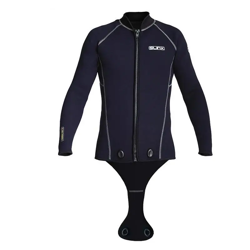 

Diving Jacket 3mm Neoprene Men's Connected Crotch Diving Top Spearfishing Snorkeling Surfing Separate Wetsuit Winter Swimwear