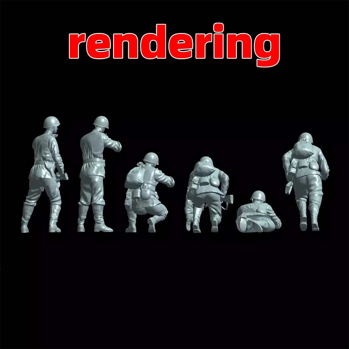 3D Sowjetunion Marscharmee Figuren Soldaten-Team Militär-Set Montage Miniatur Diorama Maßstabsset Modellbausatz 1/72 1/35 1/48 – Detail 6