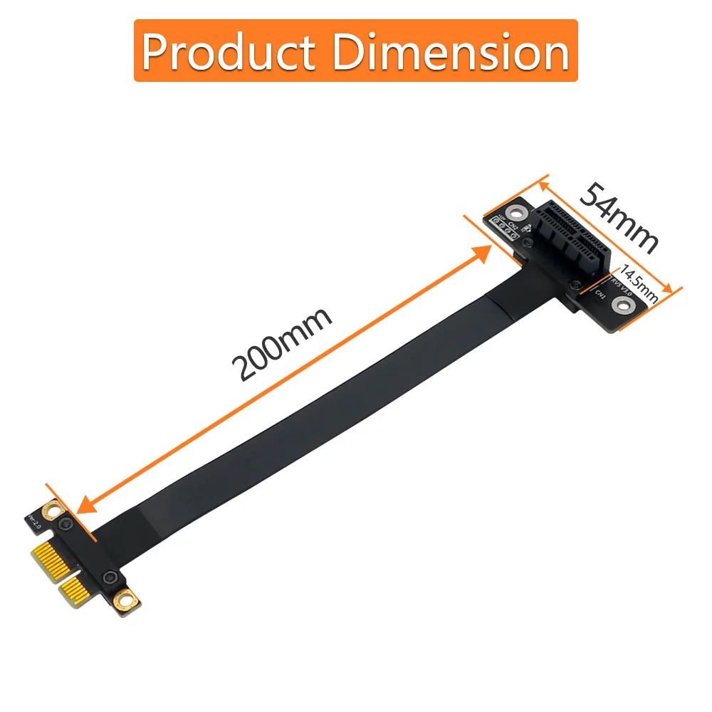 Nuevo PCIE Riser PCI-E X1 a PCI-E X1 Cable adaptador convertidor elevador PCI-E PCI Express Gen3 8Gb 36PIN 1X Cable de extensión de 270 grados