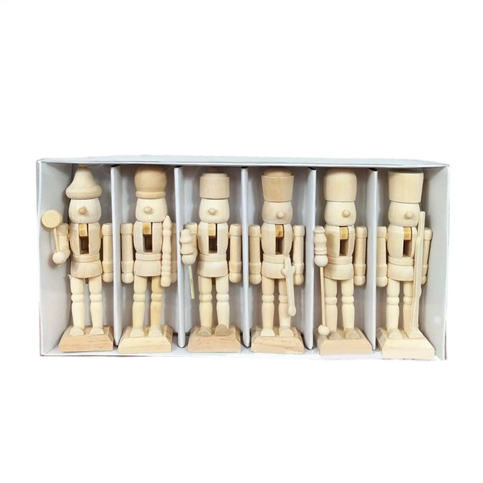 6 قطعة 12 سنتيمتر عيد الميلاد كسارة البندق التماثيل اليدوية الطلاء الحلي احتفالية تحصيل كسارة البندق أرقام لغرفة المعيشة