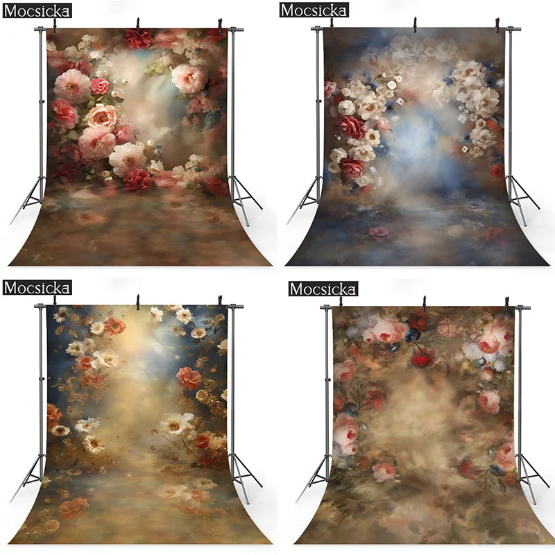 Abstract Floral Photography Backgrounds Maternity Woman Girl Birthday Portrait Photo Backdrops Art Flower Decor Photobooth Props