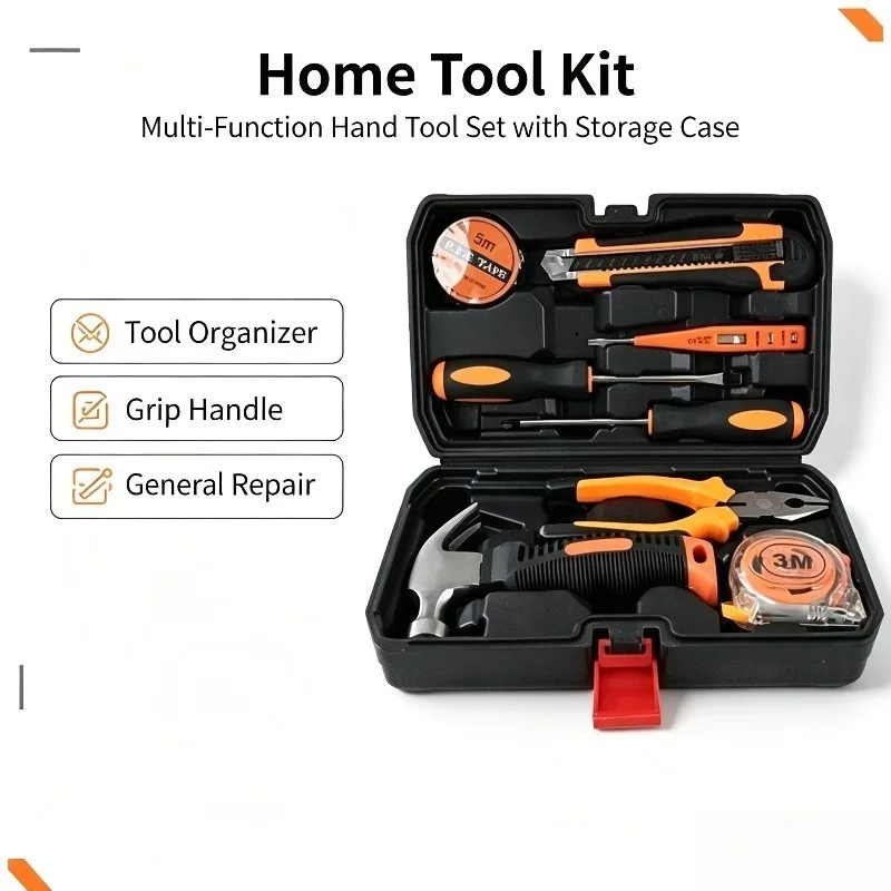 Household DIY Hardware Tool Set Portable Toolbox Combination Hand Tool Kit Gift Set for Home Maintenance Repair