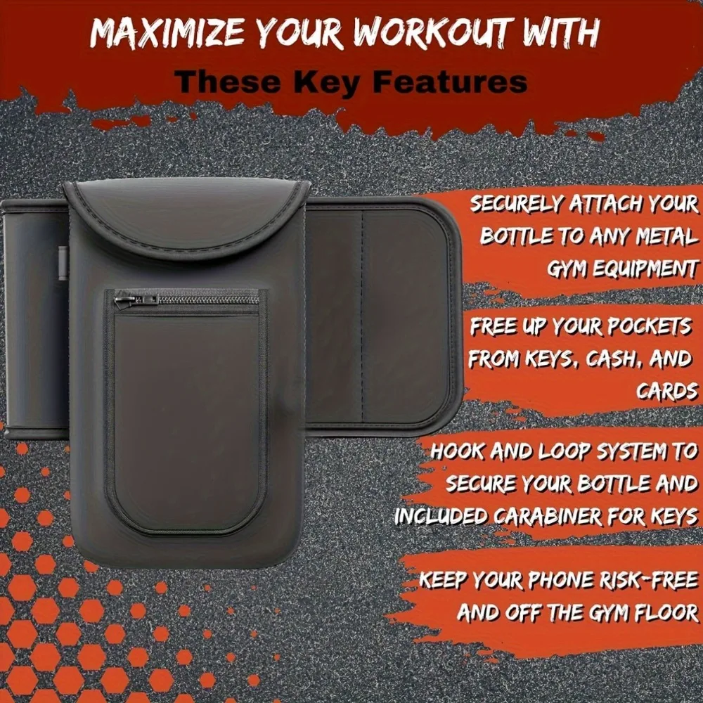 حقيبة لياقة مغناطيسية مع جيب ملحق مناسبة للحقائب العالمية مثل الهواتف المحمولة والمفاتيح وسماعات الرأس وما إلى ذلك