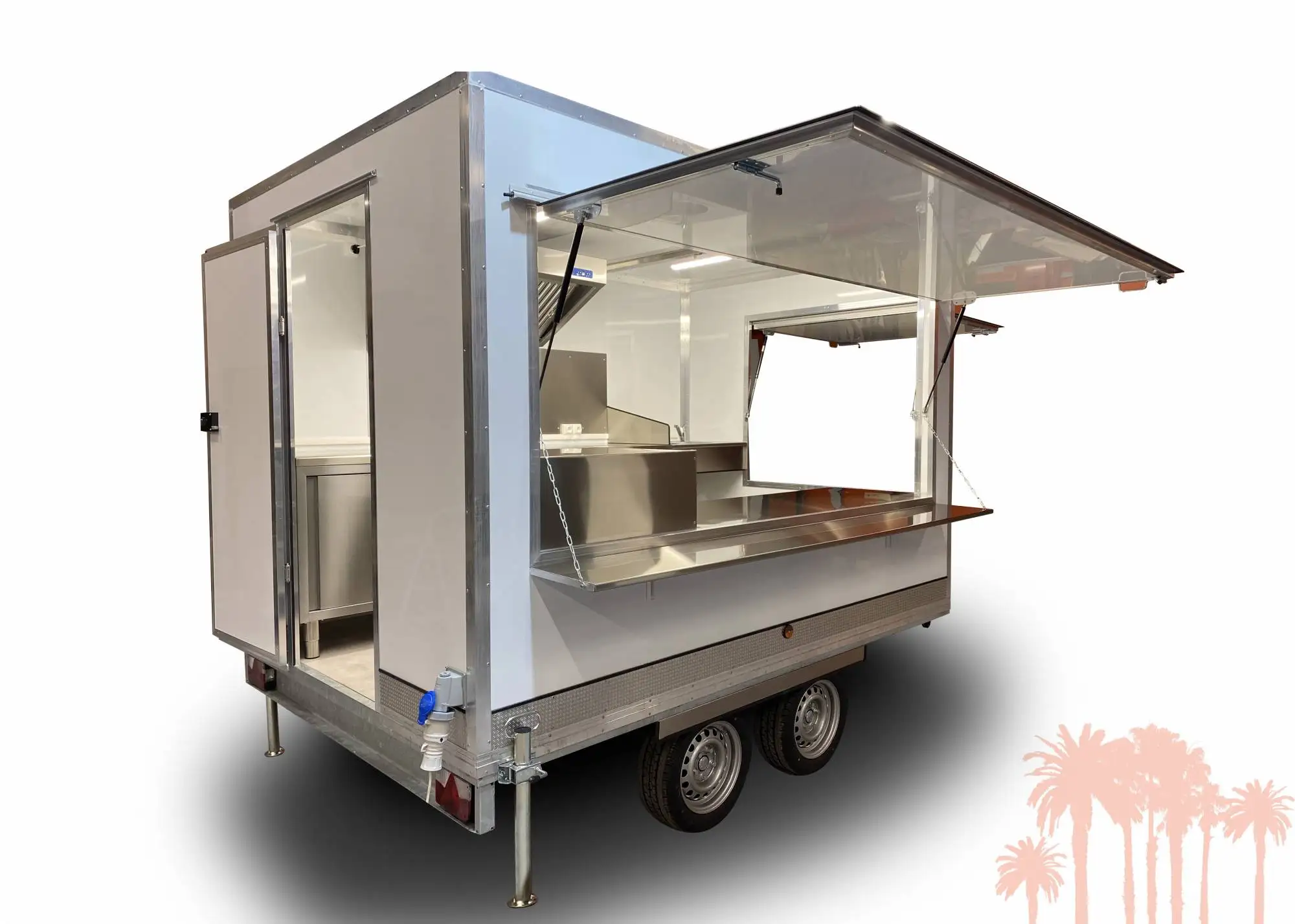 Hot Sale Food Cart With Full Kitchen Concession Food Trailer Mobile Coffee Ice Cream BBQ Catering Street Vending Food