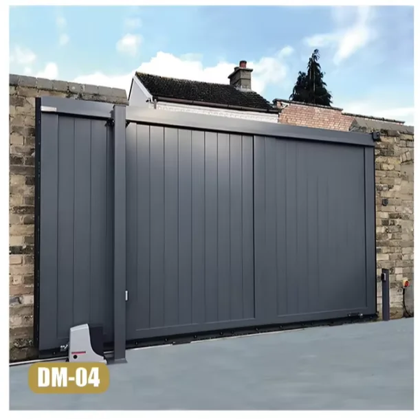 Front DoorFull Height Aluminum Electric Double Swing Barrier Automatic Solar Sliding Gate For Driveway Entrance For Indian Apart