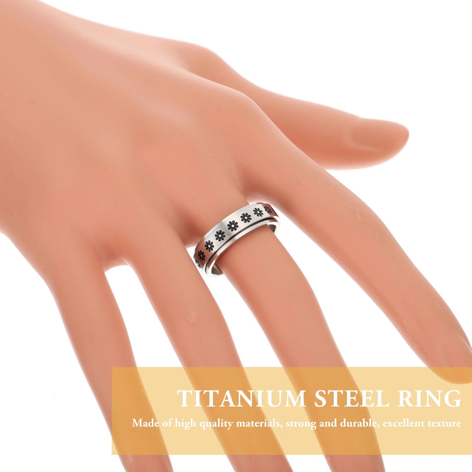 

4 Pcs Titanium Steel Rotating Ring Anxiety Rings Men Tungsten Metal Unisex Fidget