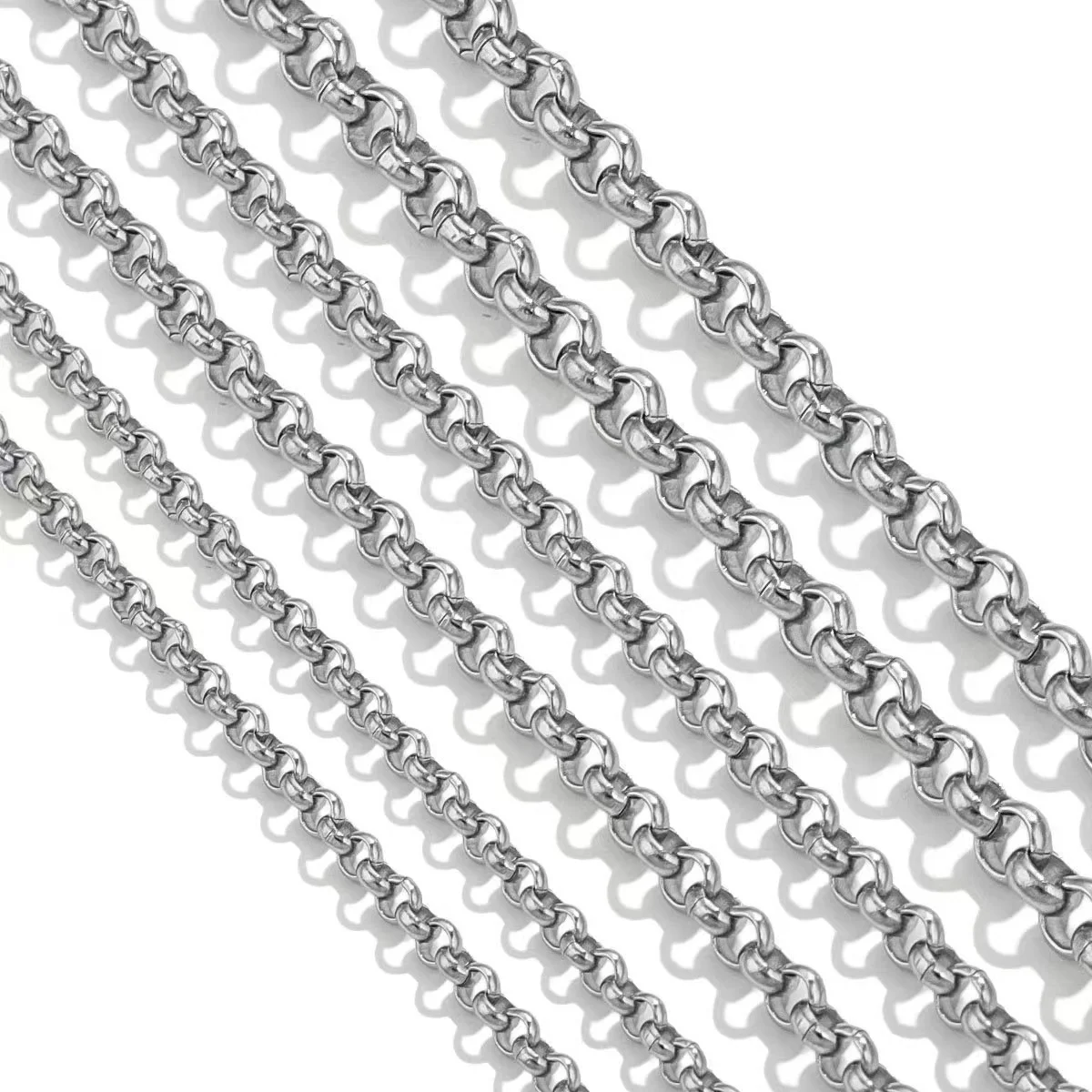 2Meters Stainless Steel Vacuum PVD Plated Pearl Chain Necklace Women Girl's Fashion Jewelry Water Resistant