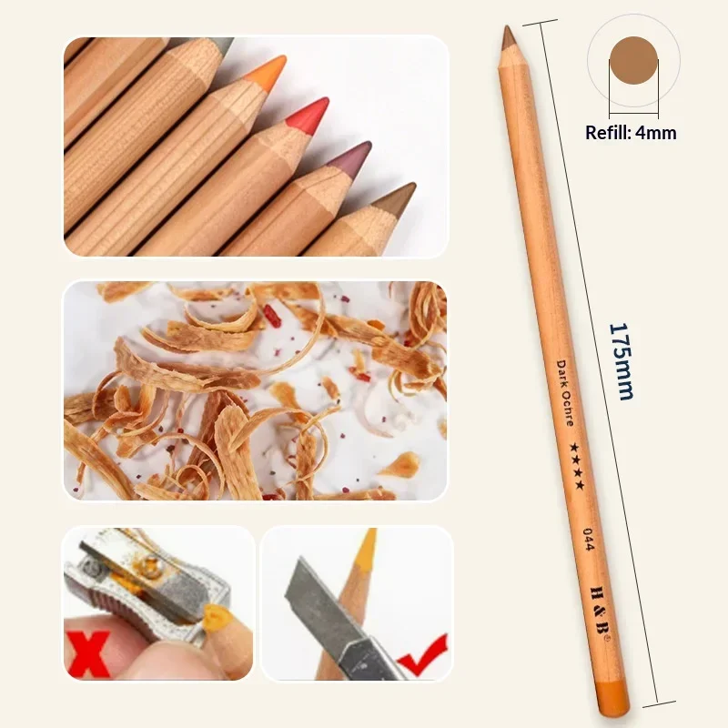 H&B 24-color Portrait Pencil Set Designed For Skin Tones,Shading And Blending,Vibrant Colors&Artist-Quality Art Supplies Gifts