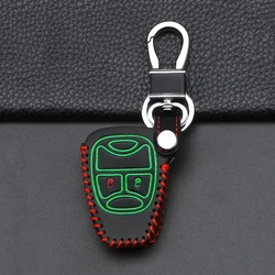 Luminous Leather Car Key Case Cover Holder For Jeep Wrangler Compass Patriot Liberty Chrysler 300 PT Dodge JCUV Caliber Nitro