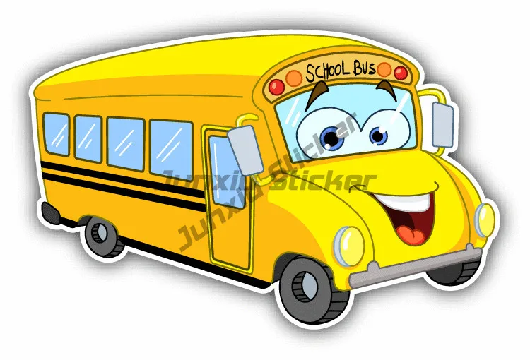

Bus Funny Cartoon School Bus Bumper Stickers Stickers
