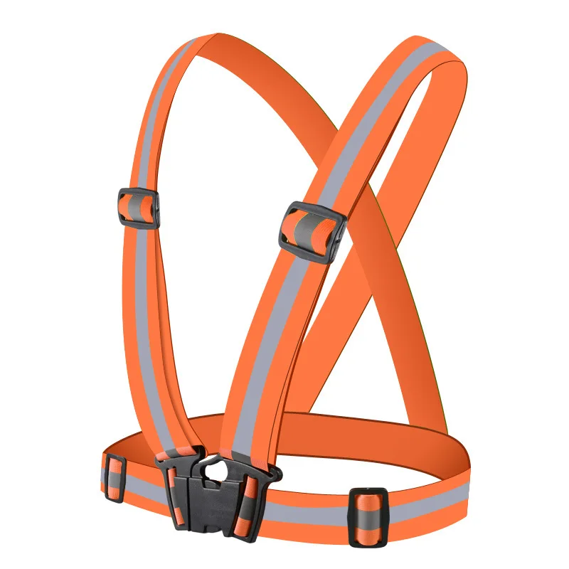Adjustable Lightweight Reflective Safety Vest With Highlight Straps Waterproof Adults Kids Outdoor Night Running Cycling Walking