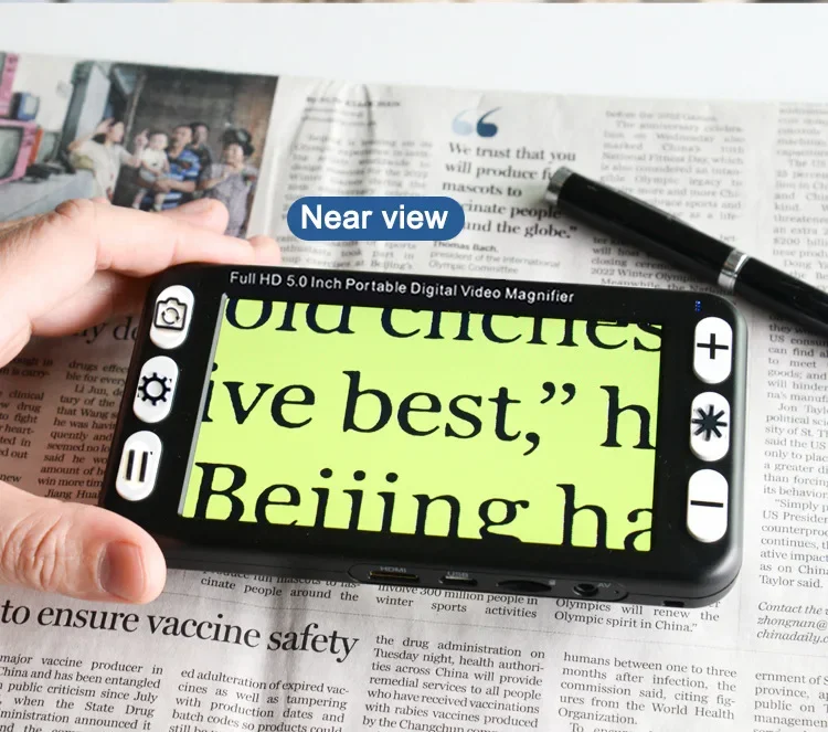 2025New zoom 2X-48X amplification viewing 5.0  inch Digital magnifier with wide angle  for HD image