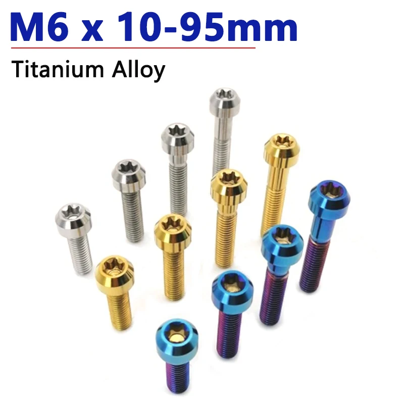 

1pc Titanium Bolt M6 Semi-conical Head Internal Plum Screw Mountain Electric Motorcycle Handlebar Brake Conversion Screws