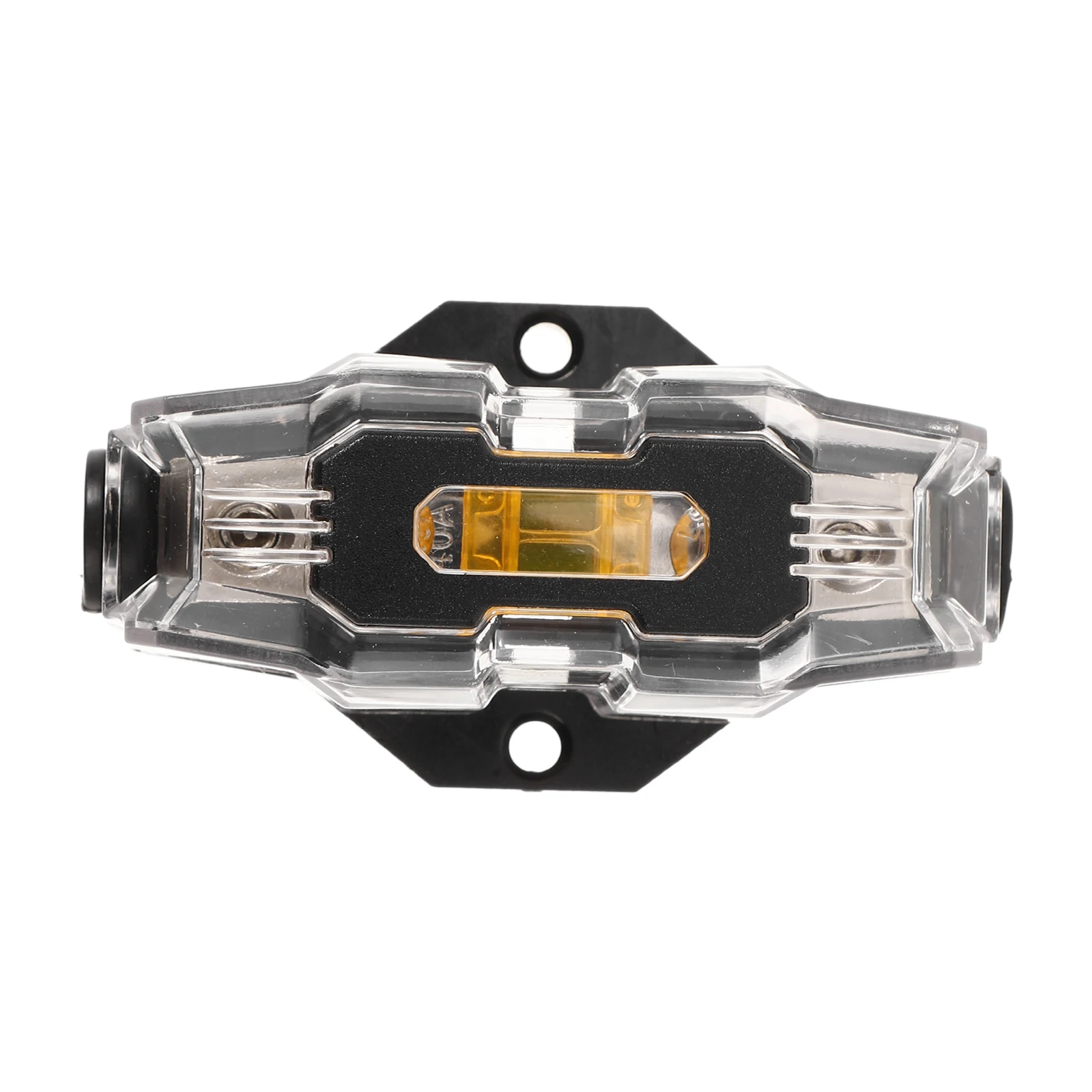 

Car Audio 80A Fuse Holder Copper Breaker Transparent Cover Ground Noise Isolator Cable Block Amplifier Modification Speaker Car