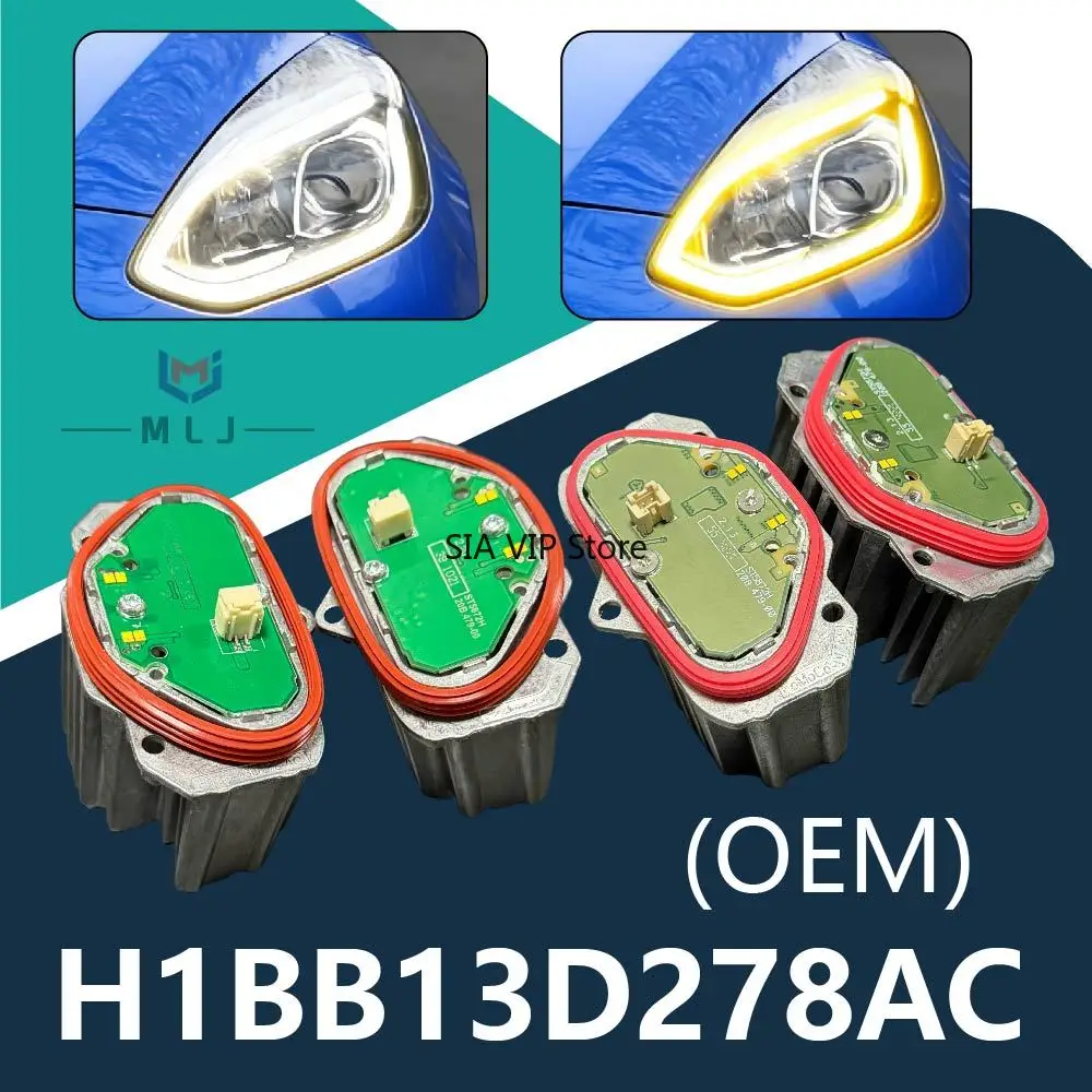 

NEW For 2019 Ford Focus Puma H1BB13D278AC H1BZ14B284B yellow White Angel Eyes Headlight Daytime Running Light Module