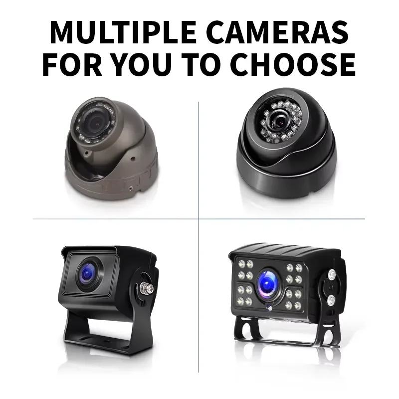 Support Remote Control DVR 8 AHD Car Camera 10.1inch LCD Monitor H.264 8CH HDD 4G 5G WIFI Optional MDVR Kits