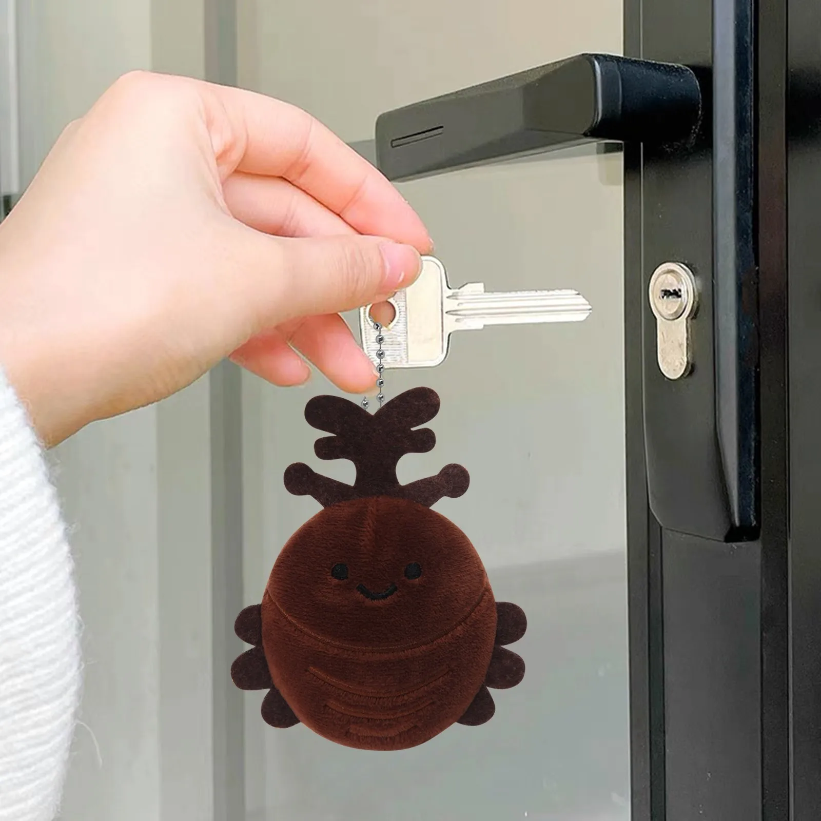 Creative Insect Series Plush Toy Keychain Cute Small animals Keyring Ornament Key Chain Car Pendant Accessories Kids Gifts