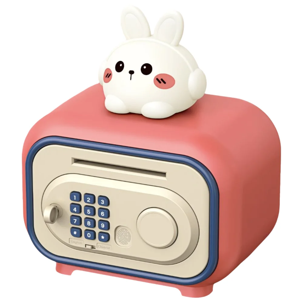

Cartoon With Music Money Deposit Box Fingerprint Password Plastic Money Saving Box Battery ATM Gift Piggy Bank