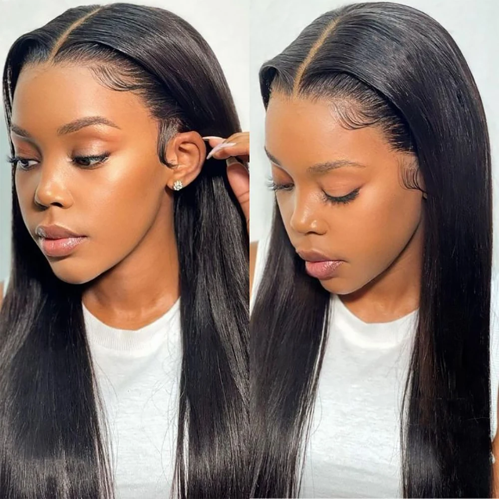24 Inch Real HD 13x6 13x4 Lace Frontal HD Straight PrePlucked 4x4 5x5 6x6 2x6 HD Lace Closure Human Hair Natural Black Baby Hair image 6