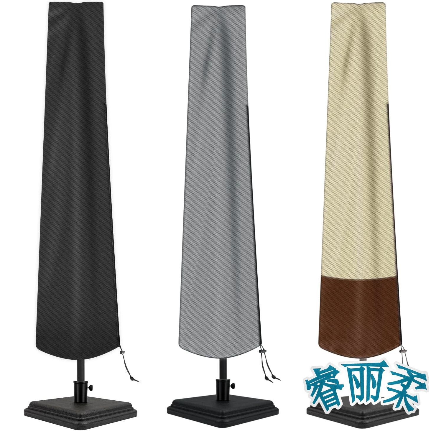 Heavy Duty 600D Oxfard Cloth Patio Umbrella Cover Waterproof Umbrella Covers for Outdoor Umbrellas