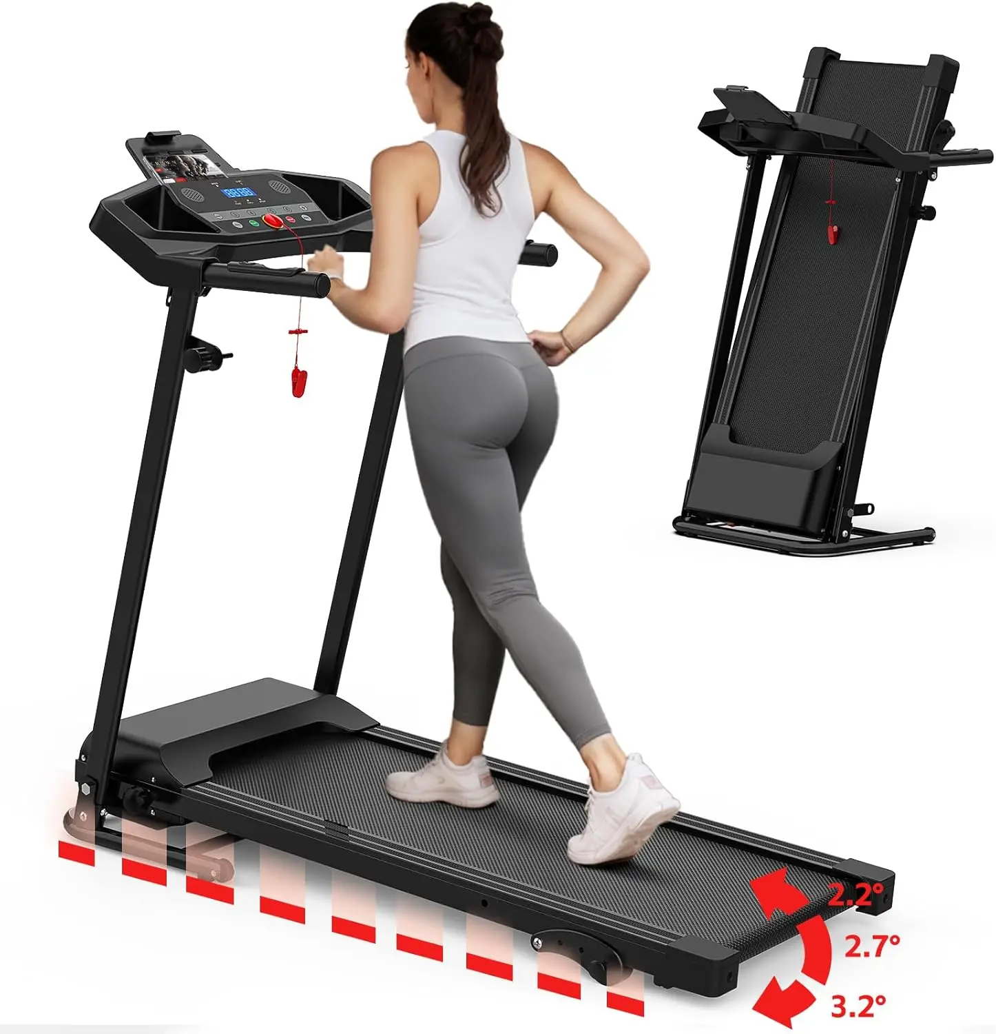 

2025 3-уровневая беговая дорожка под столом, готовая к отправке, складная беговая дорожка под столом, складная мини-беговая дорожка