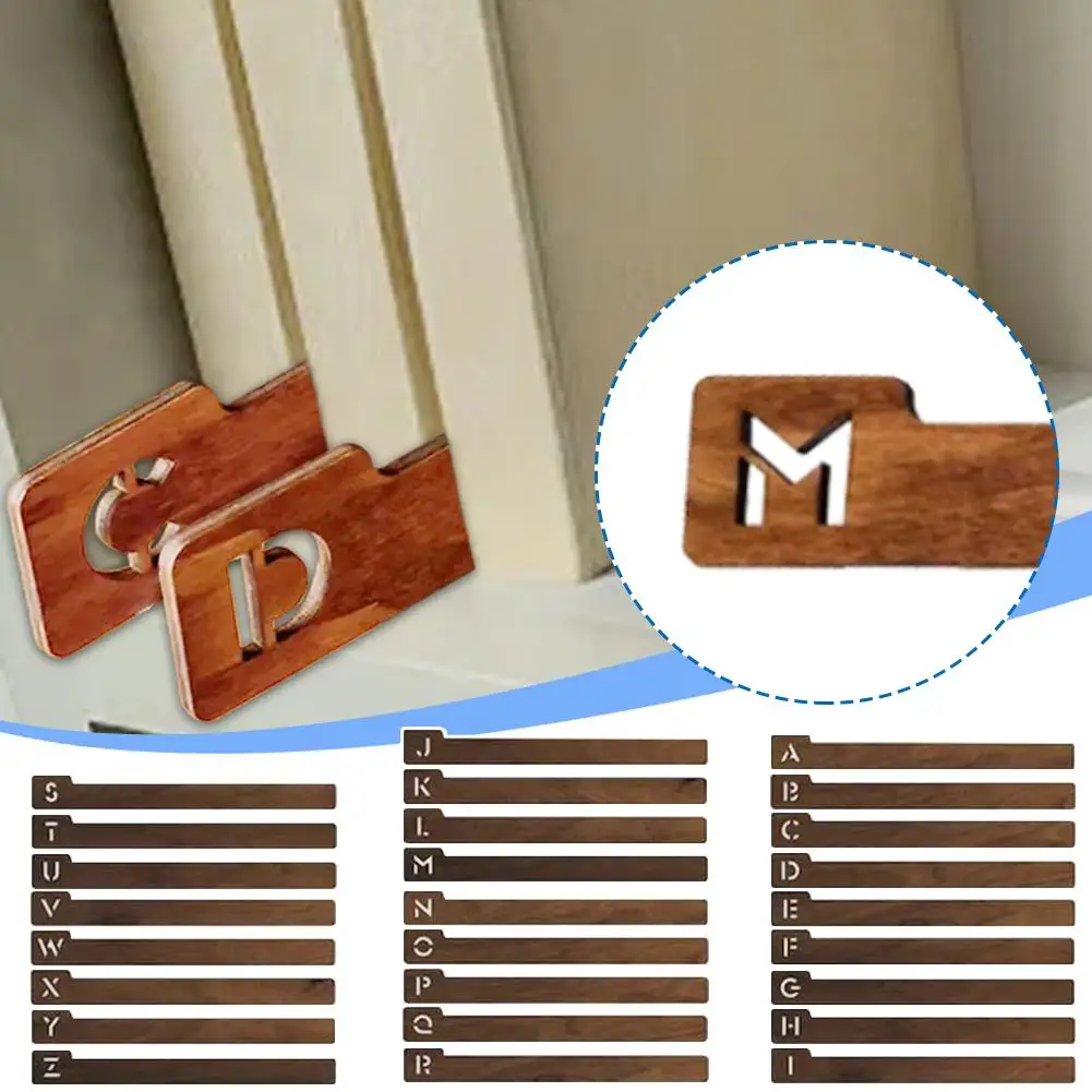 Record Dividers Az 26pcs Alphabet Dividers Wood Slice Diy Crafts Bookmark Alphabetize Organizer For Album Decorations Kids N8s8