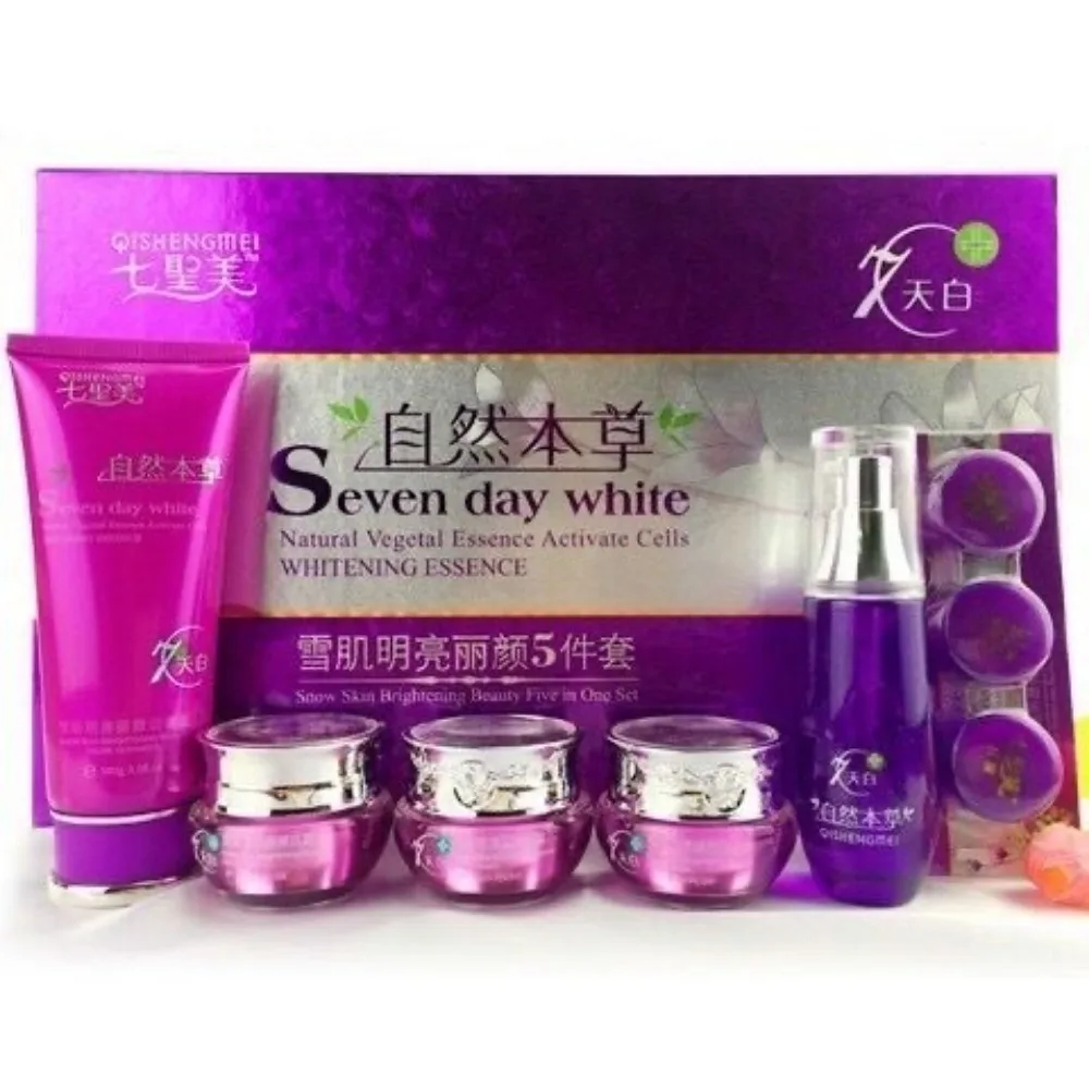 

Original Seven Day White Natural Vegetal Herbal Beauty Whitening 5in1 Tender Magic Freckle Speckle Moisturizing Cream Set