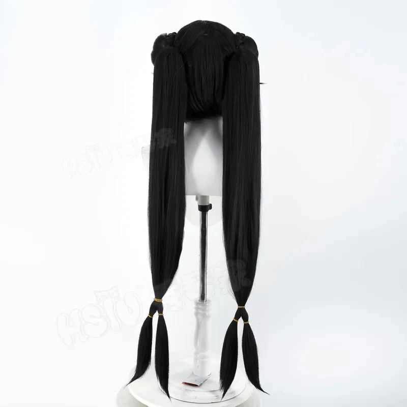 ABC123Anime Game Limbus Company Jia Xichun Cosplay Wig Black-white Long Ponytail Women Halloween Party Role Play Props5,j'8.k/4\ view 6