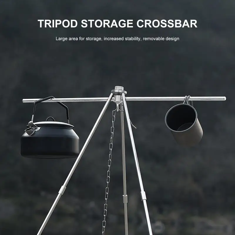 Outdoor Camping Tripod Folding Tripod Hanger For Camping Barbecue Camping Tripod Versatile Camping Tripod Hanger For Pots And