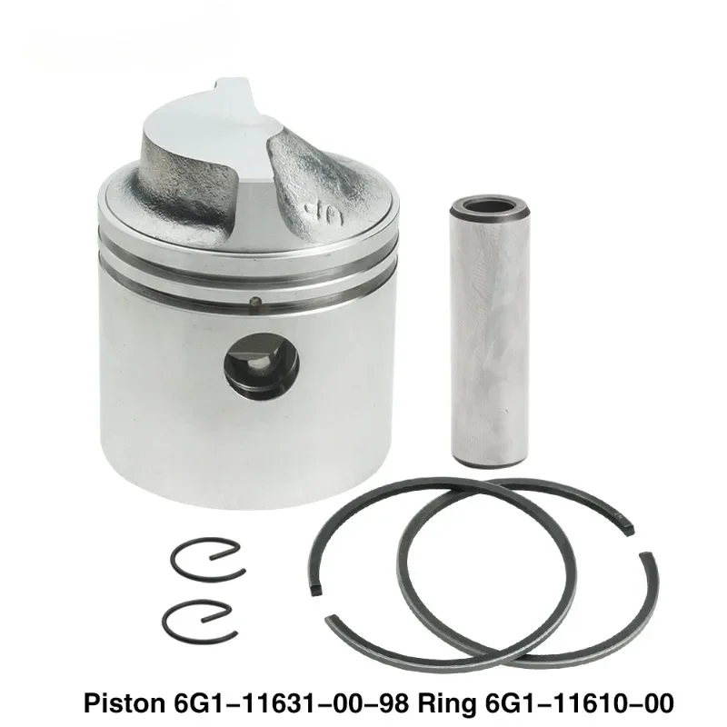 OUNENG Brand NEW 6G1-11631 & 6G1-11610 Piston Ring STD Kit Yaha Outboard Motor 2T 6HP 8HP 6G1-11631-00-98 6G1-11610-00 Dia:50mm