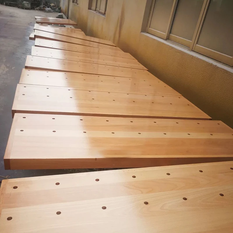 Multifunctional Woodworking Workbench Console Beech Wood Workbench Diy Manual Carpentry Solid Wood Table with Clamp 139*49cm