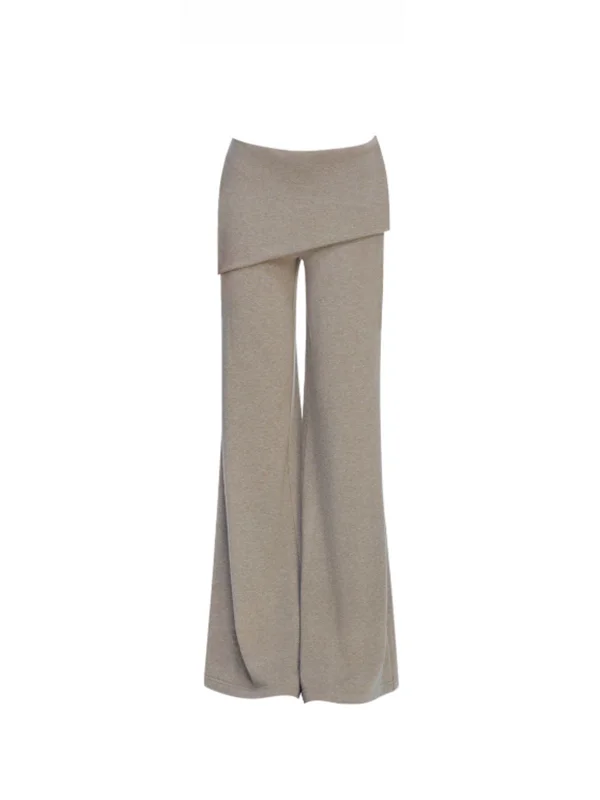 

High Elastic Casual Pants Loose Commuter Flared Pants Slimming Effect Comfortable Sports Women's plus Size Spring Faion