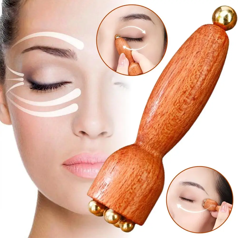 Professional Beauty Brass Unlock Radiant Beauty Tool Facial Massage Eye Relaxation Spot Meridian Acupoint Handheld Beauty Care