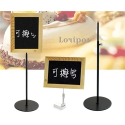 Vertical Wood Rewritable Commodity Price Signboard Supermarket Vertical Fruit Vegetable Advertising Name Memo Blackboard Stand