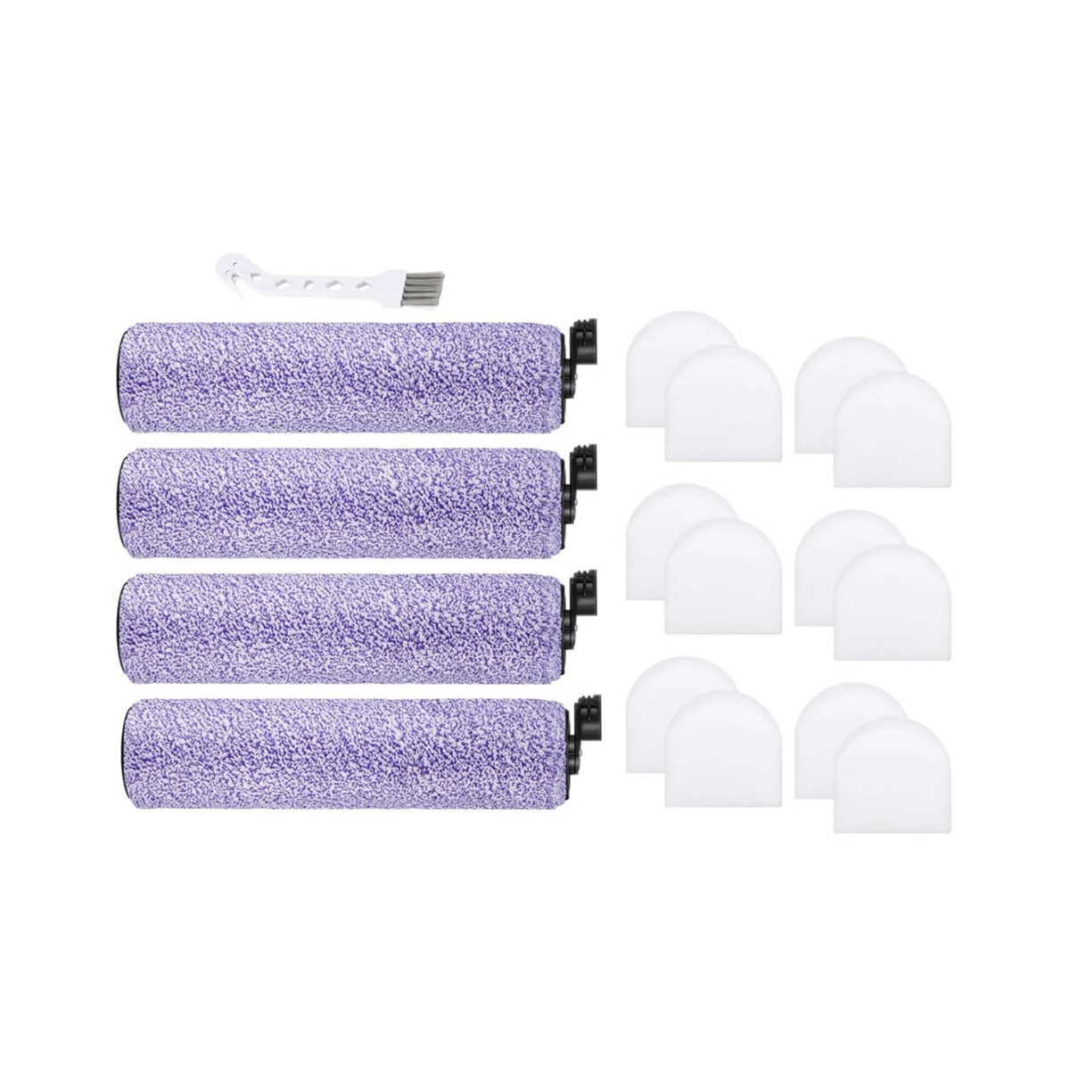 

17Pcs Roller Brush Filter Cotton for WD100 WD101 WD200 WD201 Cordless Vacuum Cleaner Replacement Spare Parts