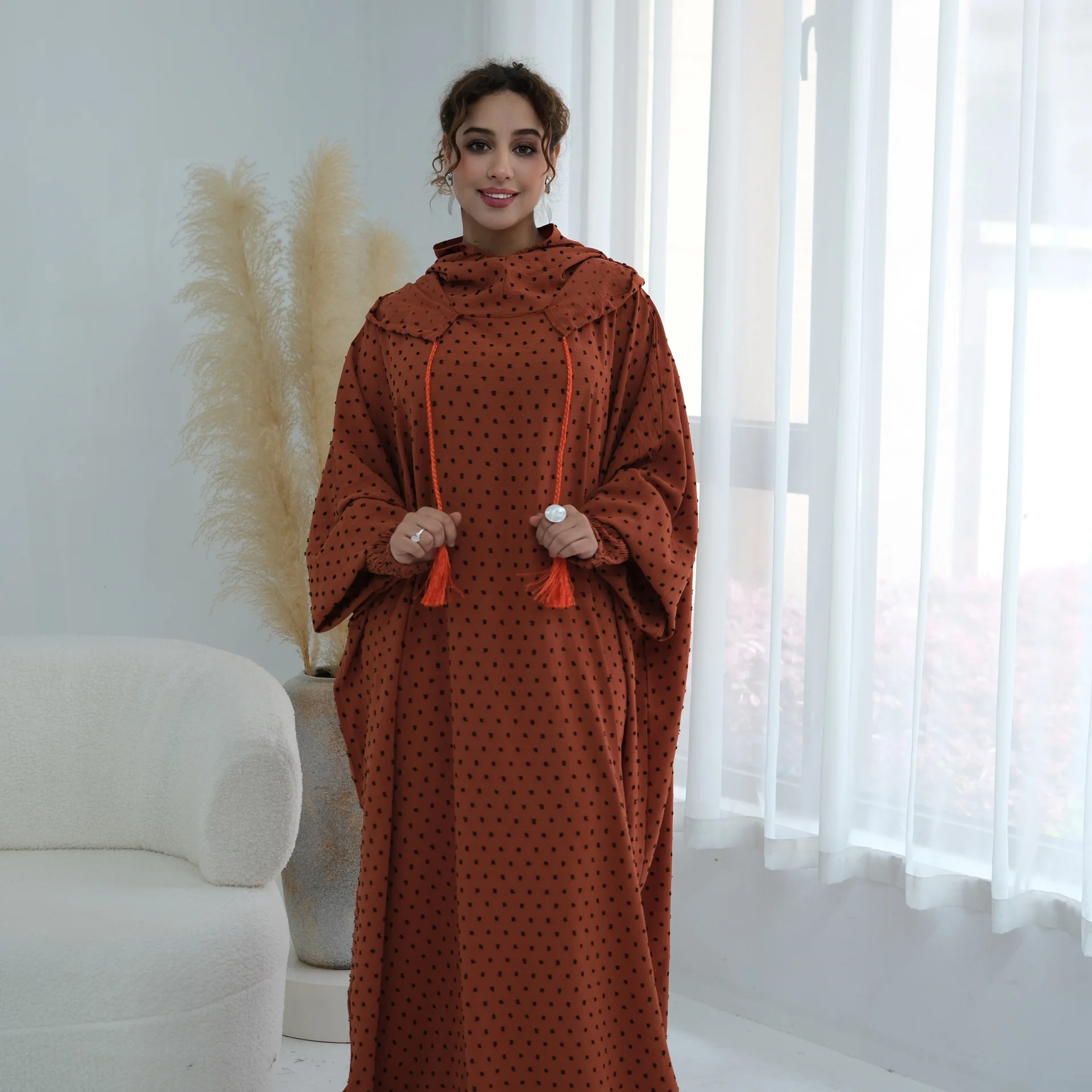

Eid Muslim Dress for Women Eid Abaya Morocco Ramadan Jalabiya Hooded Prayer Dresses Vestido Kaftan Islam Dubai Arab Long Robe