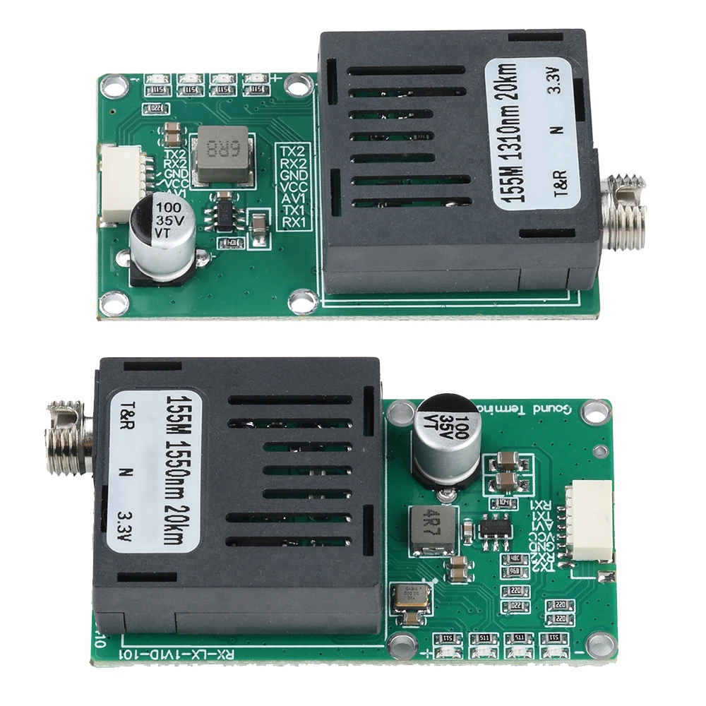 السماء/الأرض TTL وحدة الإرسال والاستقبال الضوئية DC5.5-26V FC RX/TX/AV/VCC/GND واجهة TTL إلى الألياف البصرية وحدة محطة المعدات