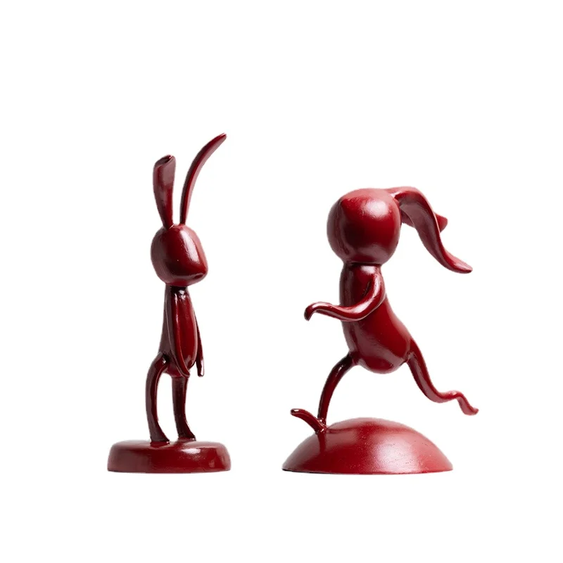 Running Rabbit Metal Decoration Model Room Sales Department Living Room, Bedroom, Wine Cabinet, Entrance, Desktop Decoration