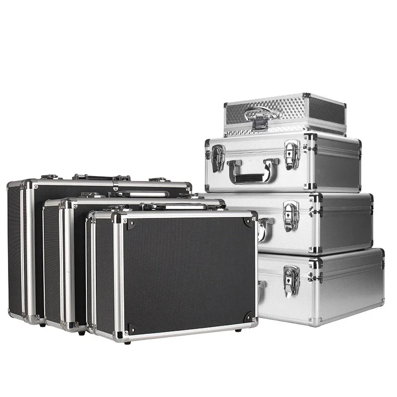 

Aluminum Portable Tool Box Large Safety Instrument Box Equipment Case Storage Box Shock-proof Impact Resistant Sponge Tool Chest