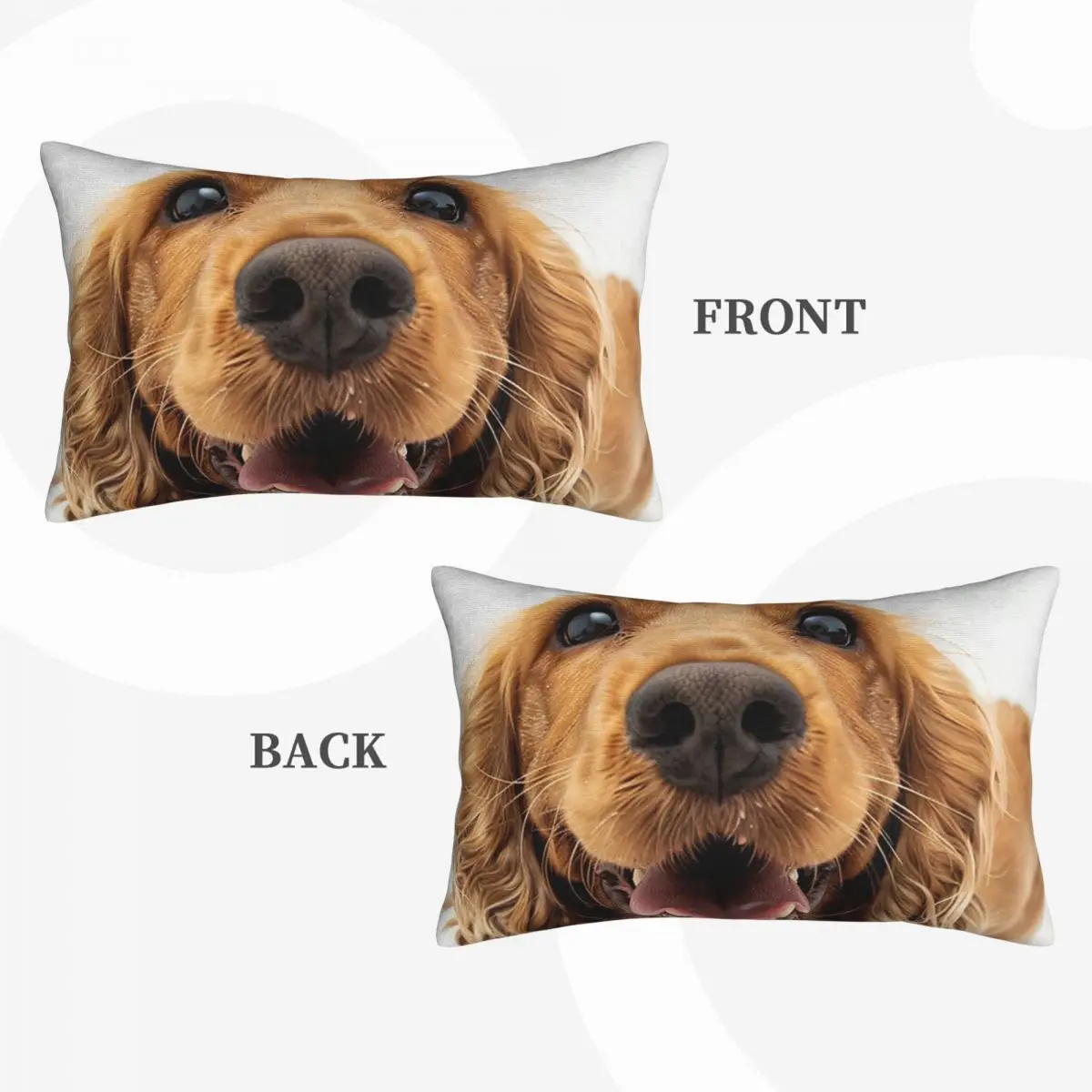 Tail Wagging Wisdom_ Nurturing Your Cocker Spaniel Spirit Rectangle Pillowcase Cushion Cover Decor Bedroom Bed Home Throw Pillow