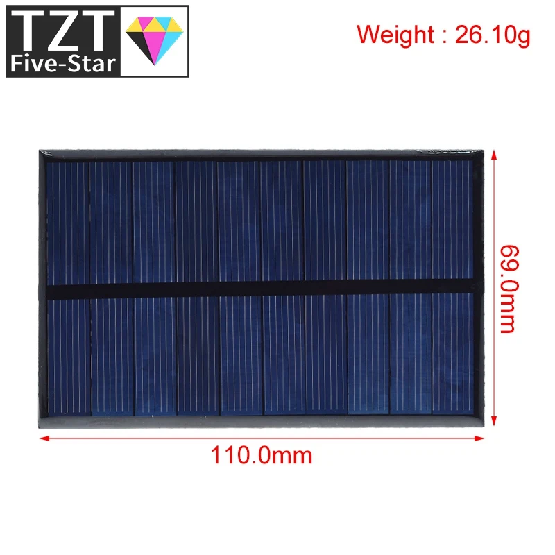 Smart Electronics Solar Panel 5V 250MA 1.25W DIY Small Solar Panel for Cellular Phone Charger Home Light Toy etc Solar Cell