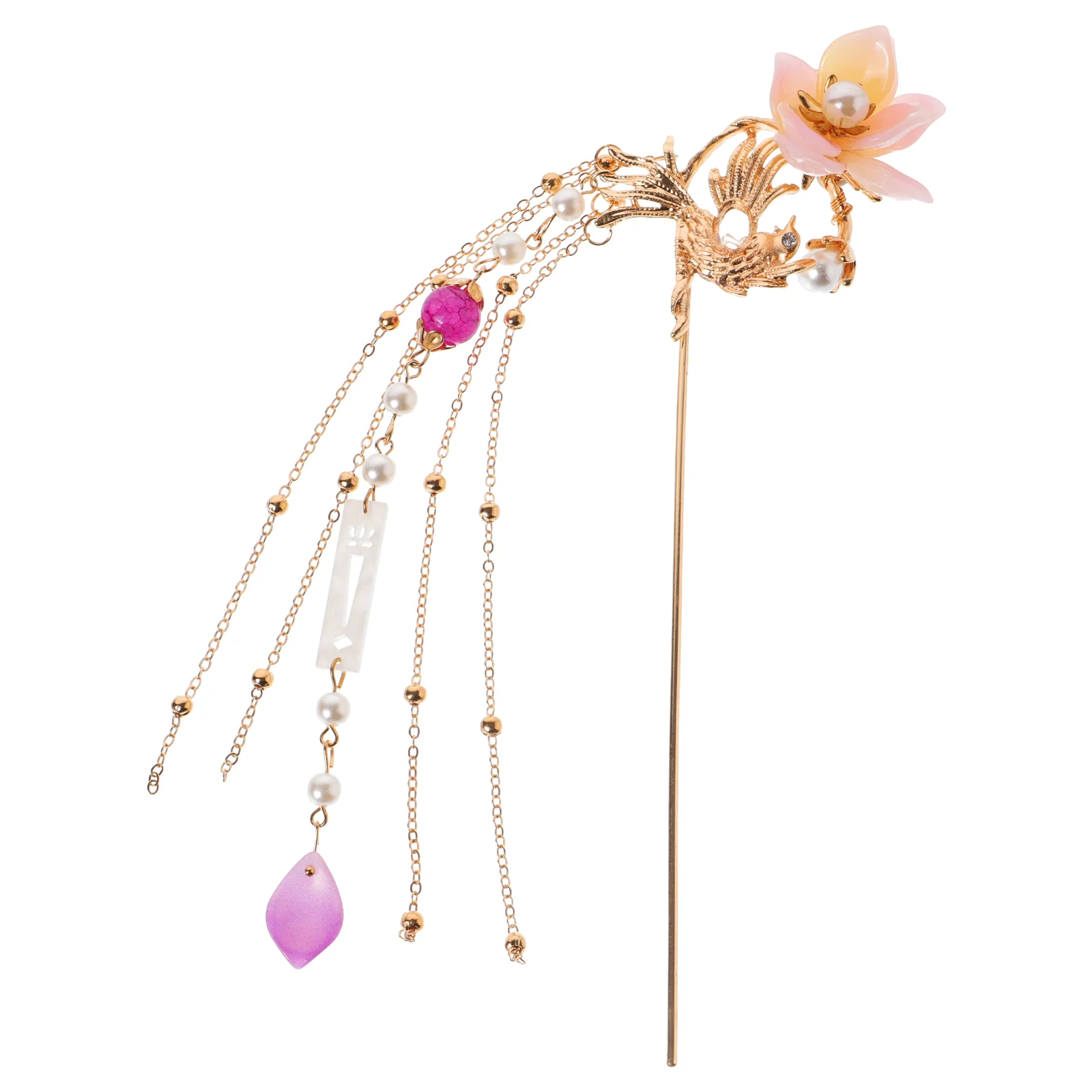 Pearl Hairpin Accessories for Women Retro Long Clip Costume Tassel Chinese Step Shake Classical