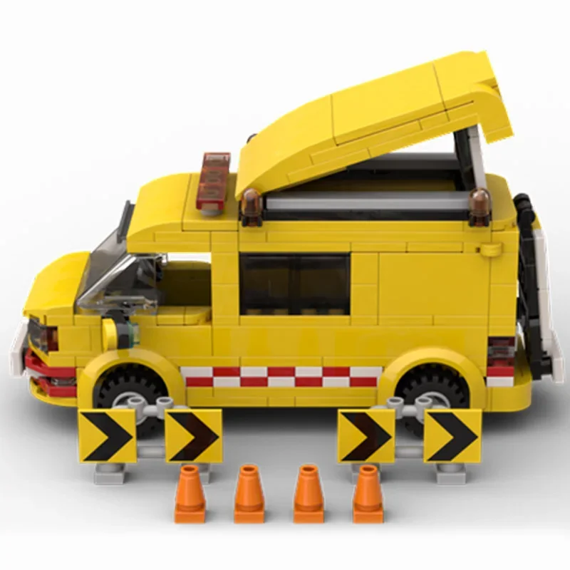 City Car Series Moc Building Bricks Medium Panel Van Model Technology Modular Blocks Construstion DIY Assembly Toys Gifts