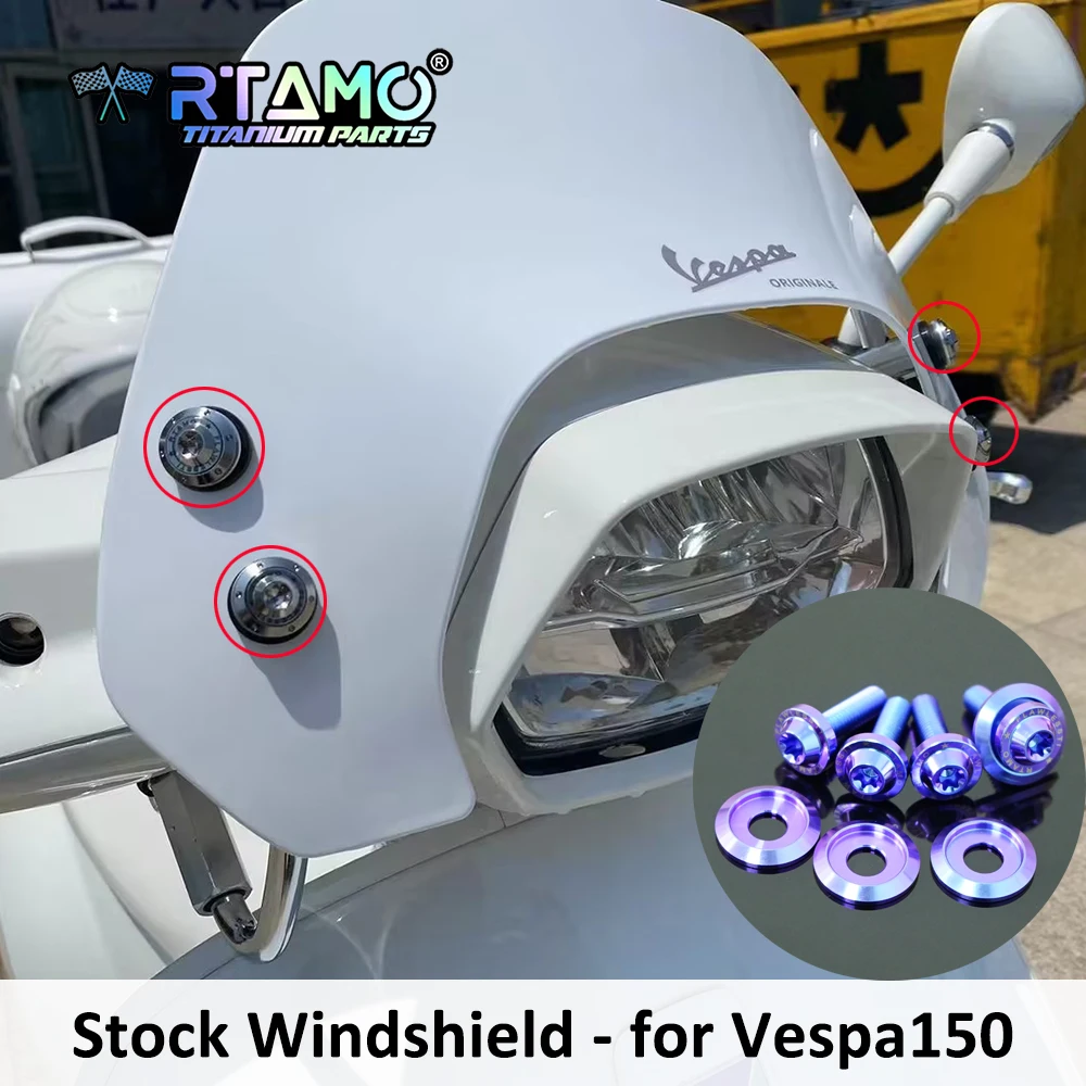 

RTAMO Gr5 Titanium Bolts Screw for Vespa150 OEM Windshield
