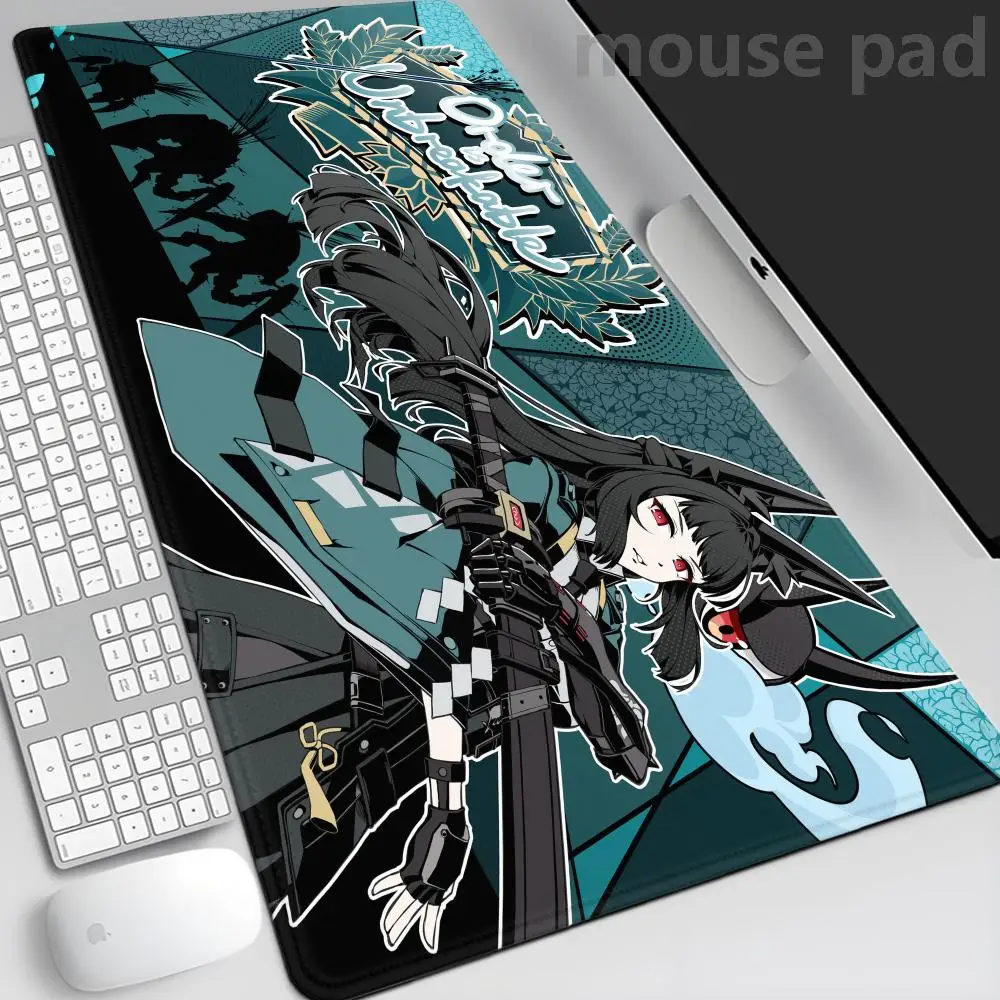 Large Mousepad 900x400 Hoshimi Miyabi Zenless Zone Zero Mouse Pad Keyboard Extended Carpet Gaming Accessories Anime Desk Mat Rug