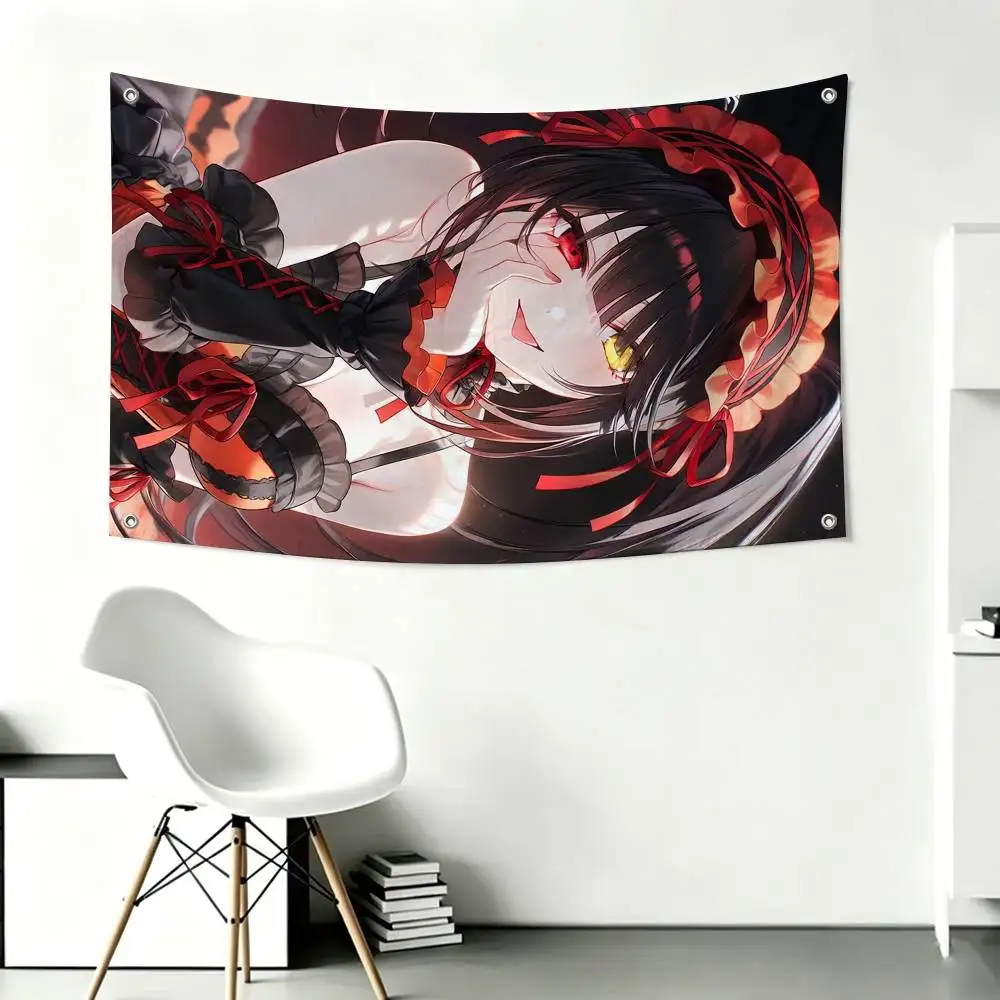 Date A Live Tokisaki Kurumi Flag Suitable For Party Club Outdoor Interior Wall Decoration Banner Fans Gift 2