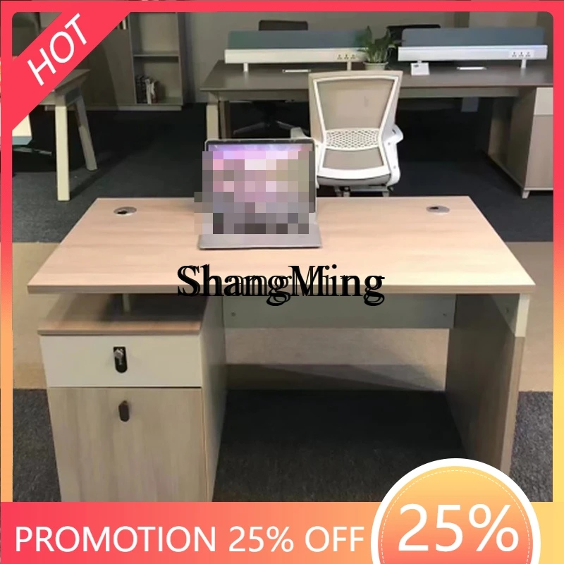 

SM new simple multi-person desk office person wooden computer simple four double staff desk