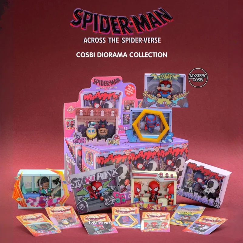 

Pre-sale COSBI New Authentic Spider-Man: Across the Spider-Verse Mini Scene Capture moment Trendy Blind Box Surprise Gift Doll