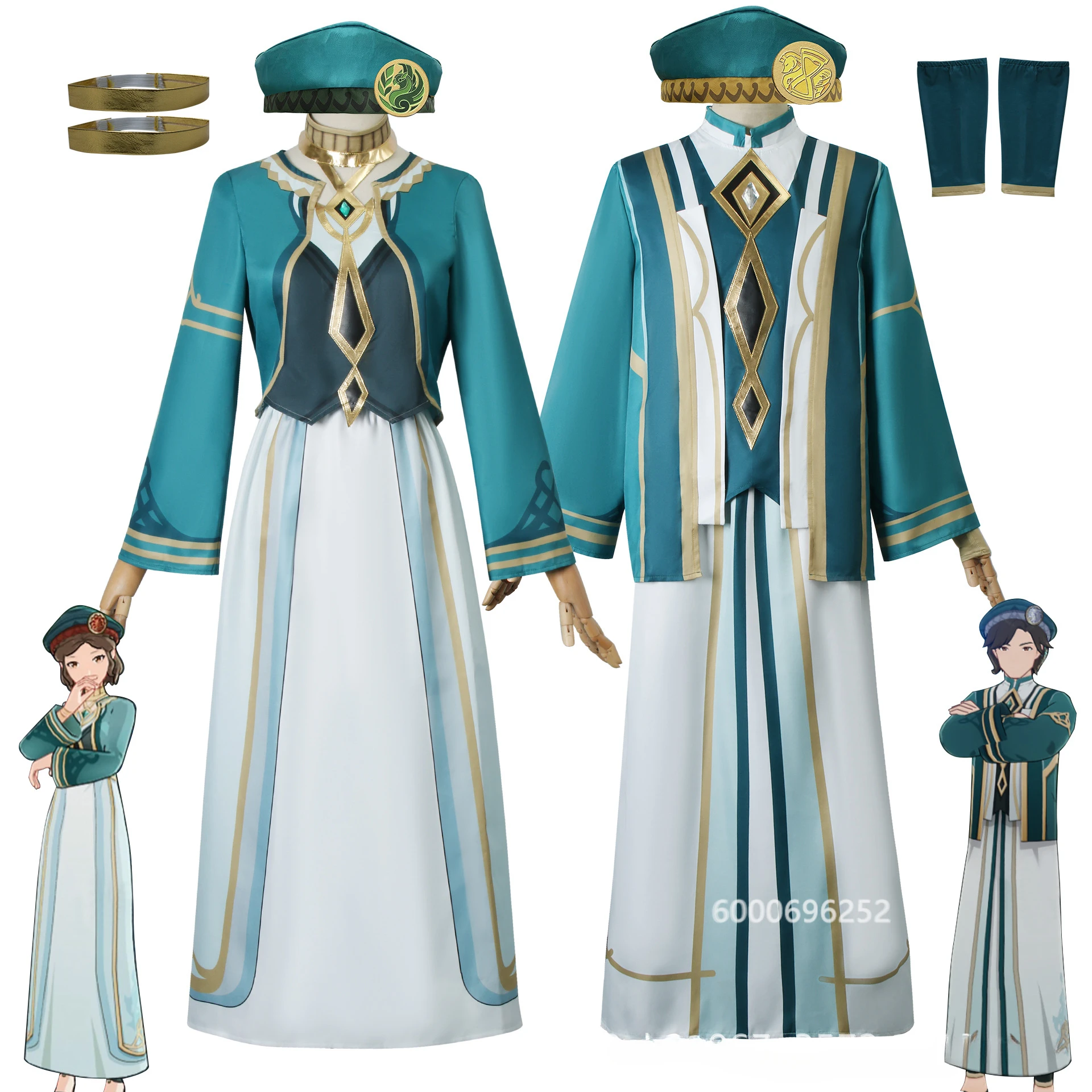 

Genshin Impact Akademiya Cosplay Costume Uniform with Hat for Six Darshans Party Costumes Full Set for Anime Fans New Arrival